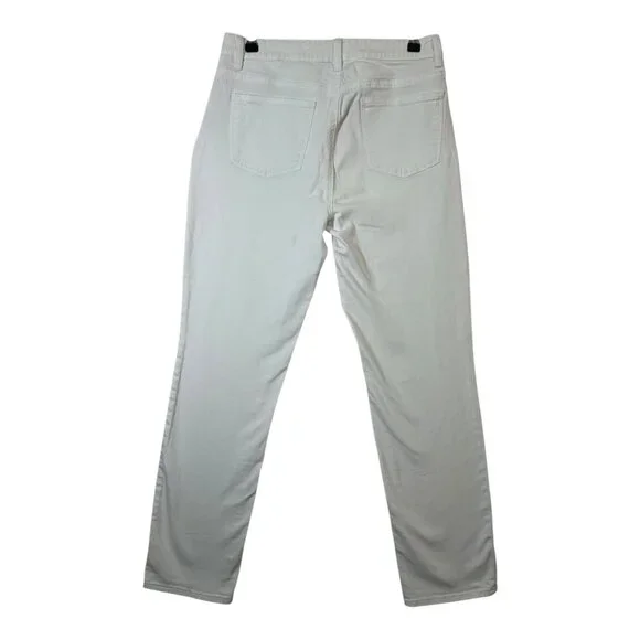 Talbots Womens White Heritage Straight-Leg Pants Size 10 Cotton Blend - Picture 15 of 15